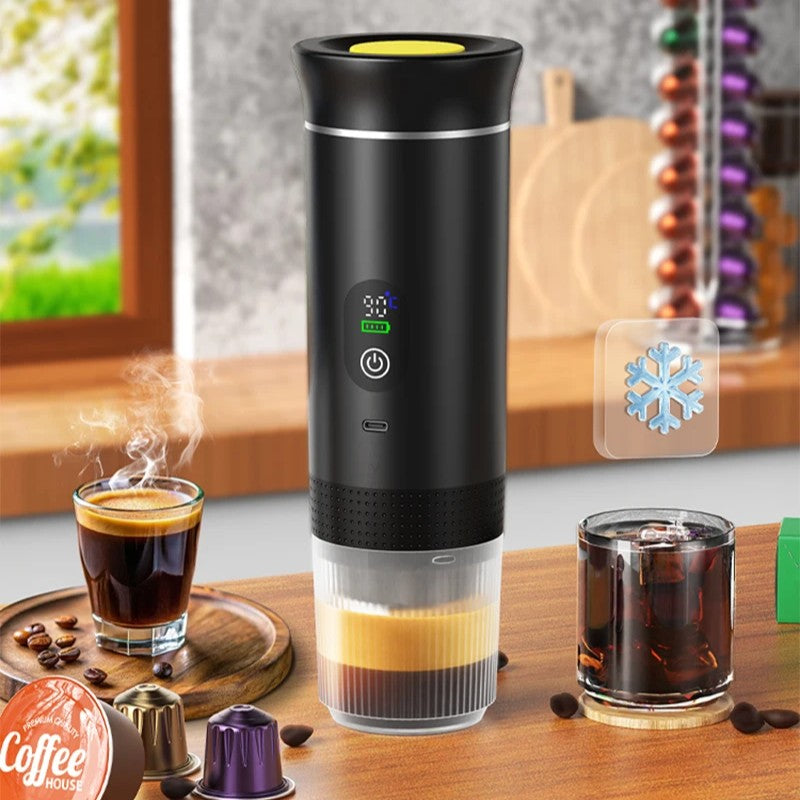 Cafetera Eléctrica Portátil Inalámbrica con Pantalla Digital