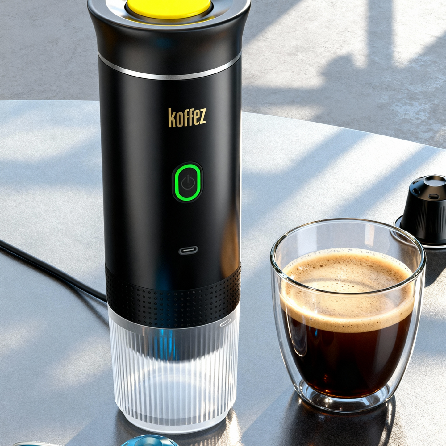 Cafetera Portátil Eléctrica – Espresso Rápido Donde Estés