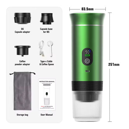 Cafetera Eléctrica Portátil Inalámbrica con Pantalla Digital