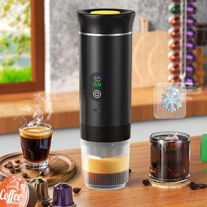 Cafetera Eléctrica Portátil Inalámbrica con Pantalla Digital